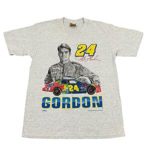 VTG Nutmeg Jeff Gordon NASCAR T-Shirt Racing Graphic Tee 90s Men's Large